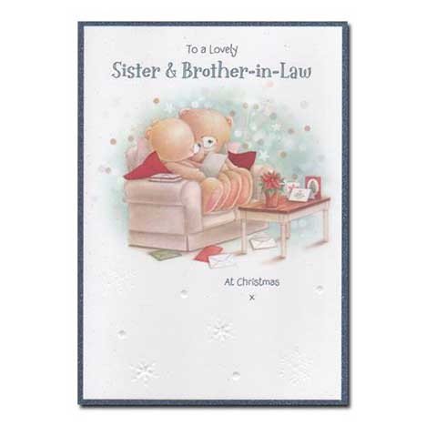 Sister and Brother-In-Law Forever Friends Christmas Card